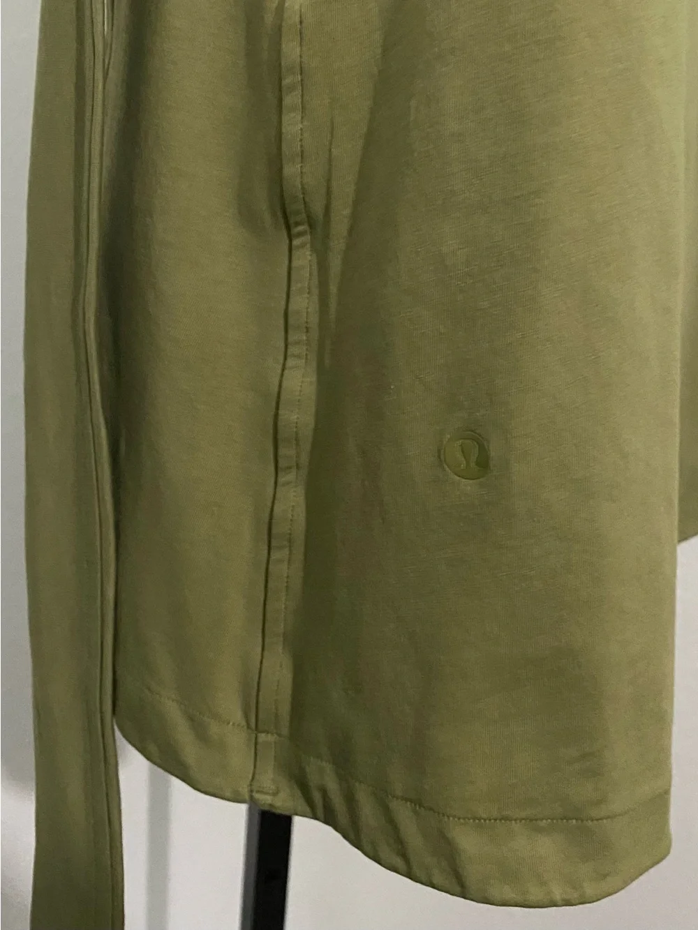 Lululemon Pima Cotton Wrap Mini Dress Small 4-6 Olive Green Casual Travel